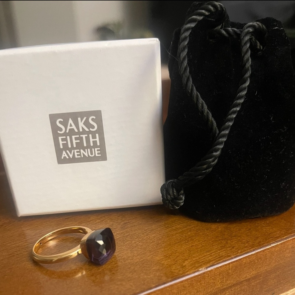 Nudo 18K Rose Gold & Amethyst PetiteSquare Ring